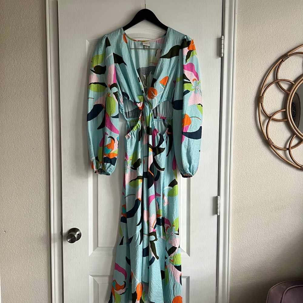 A New Day Floral Side Cut Out Dress — size M